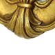 Classic Gold Crested Mirror Baroque Style Sixties 61cm