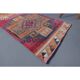 Vintage Turkish Hand-Knotted Wool Cotton Pink Runner Rug 94x358