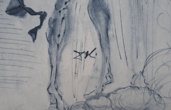 Salvador Dali : Divine Comédie, L’éclat des corps glorieux, gravure signée