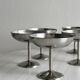 6 stainless steel footed bowls, Letang Remy style
