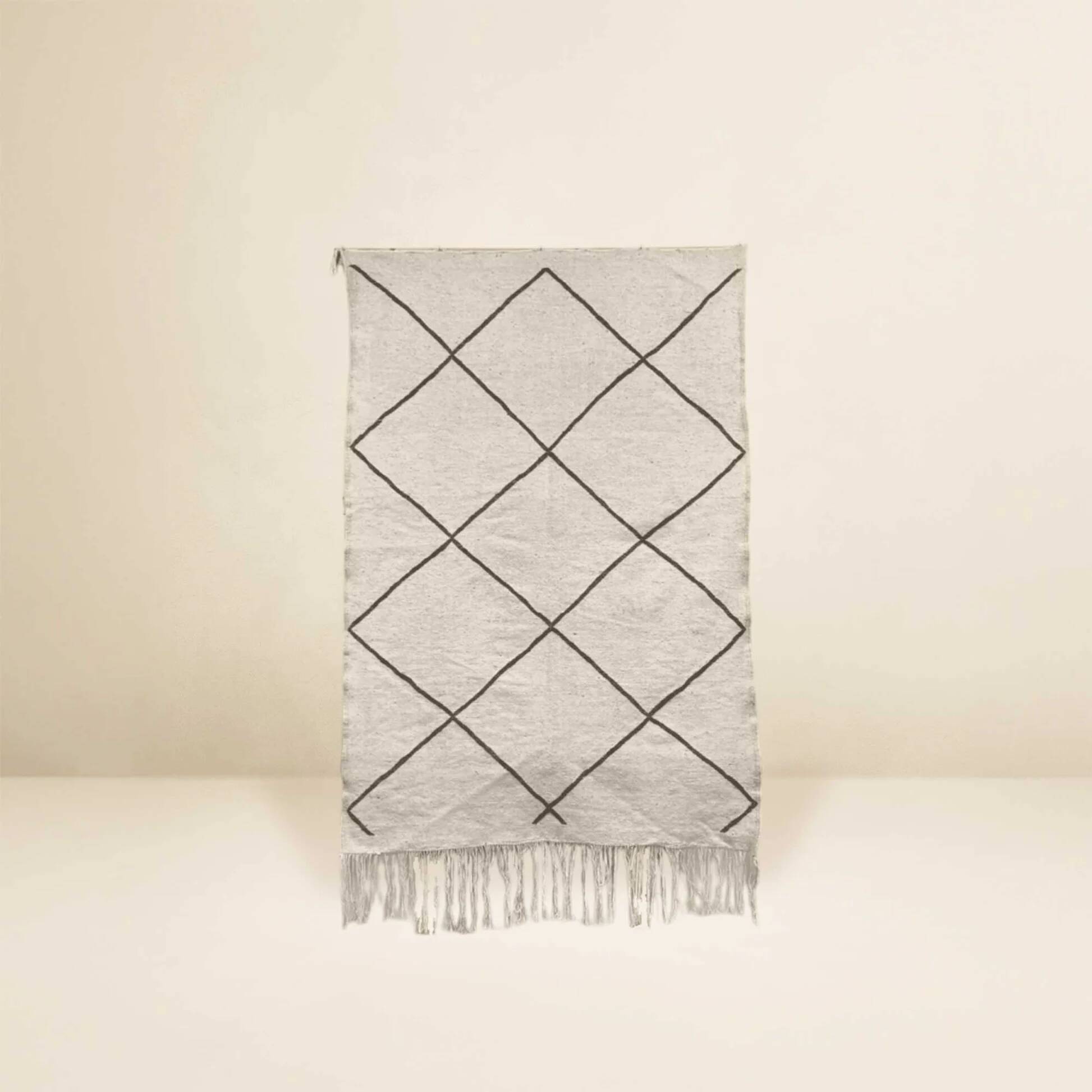 Authentic Beni Ouarain Berber Kilim rug • Natural wool