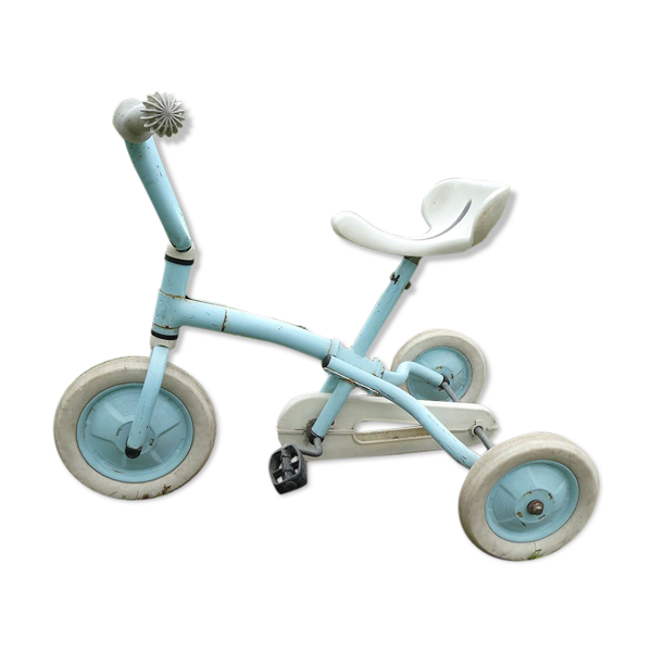 Tricycle enfant vintage bleu années 80 | Selency