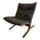 Armchair Siesta 1965 Ingmar Relling for Westnofa, Norway, black leather