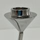 Candle holder brass chrome contemporary design