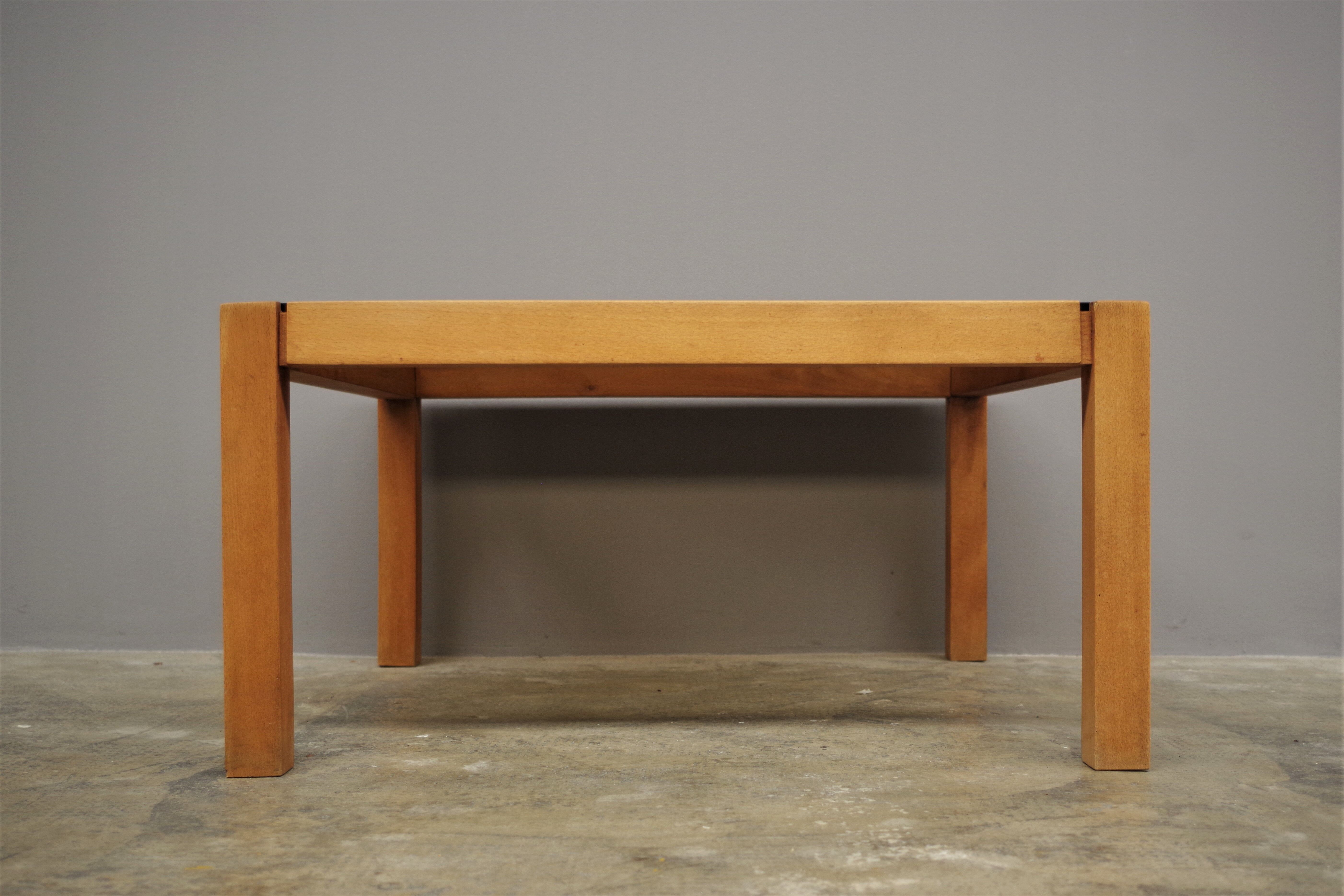 Coffee table with smoked glass top, 1980s