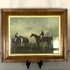 English watercolor reproduction of 20th century equestrian horse