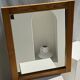 Small rectangular pine mirror 55x45