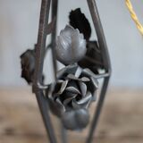 Vintage wrought iron lamp, table lamp, ironwork, lamp