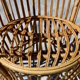 Emmanuelle-style wicker armchair, 20th century
