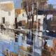 Grand tableau huile sur toile paysage Camargue Roger QUINTAINE 1921-2005