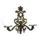 Antique gilt bronze wall light with two globes – Rococo style,