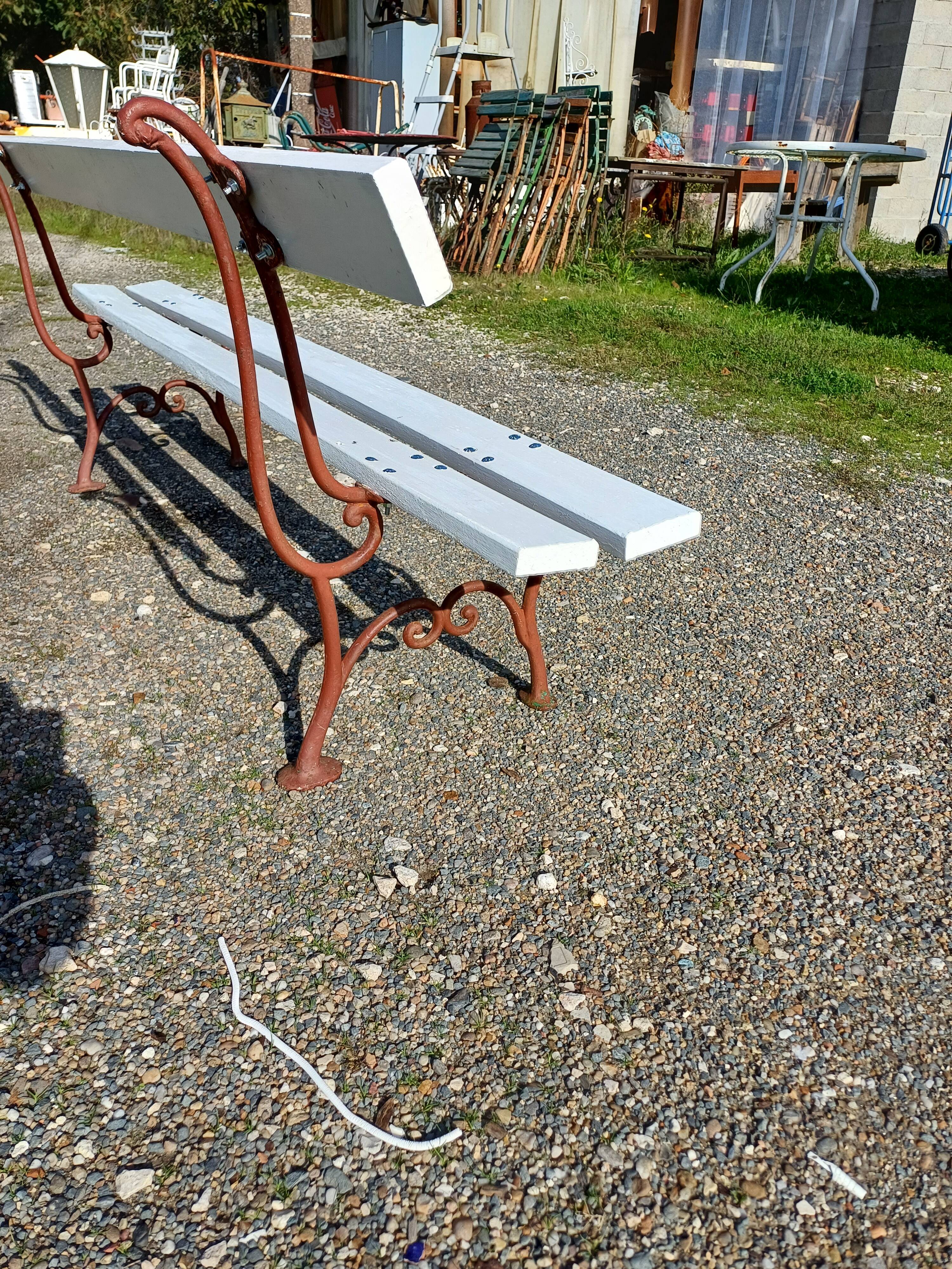 Cast iron and wood garden bench, 1900