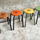 Vintage stools school stools set of 4
