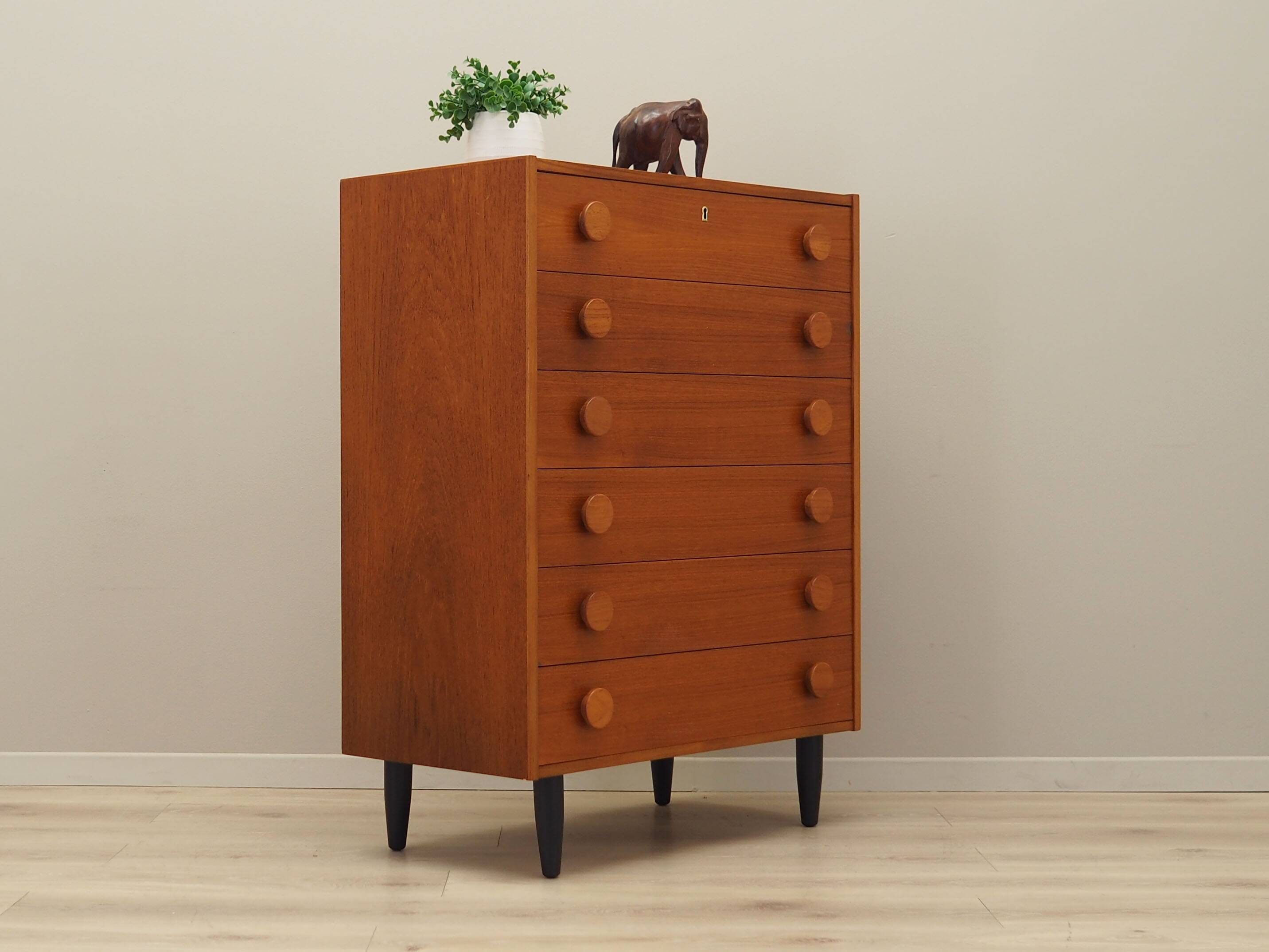 Teak chest of drawers, Danish design, 1960s, production: Denmark