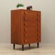 Teak chest of drawers, Danish design, 1960s, production: Denmark
