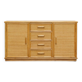 French vintage rattan sideboard 1970