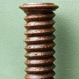 Column, carved walnut press screw, 19th century