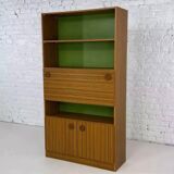 Bookcase with integrated desk/bar, 60s-70s design