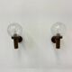 Set of 2 globe glass wall lamps sconces by Lisa Pape Sweden , 1970s