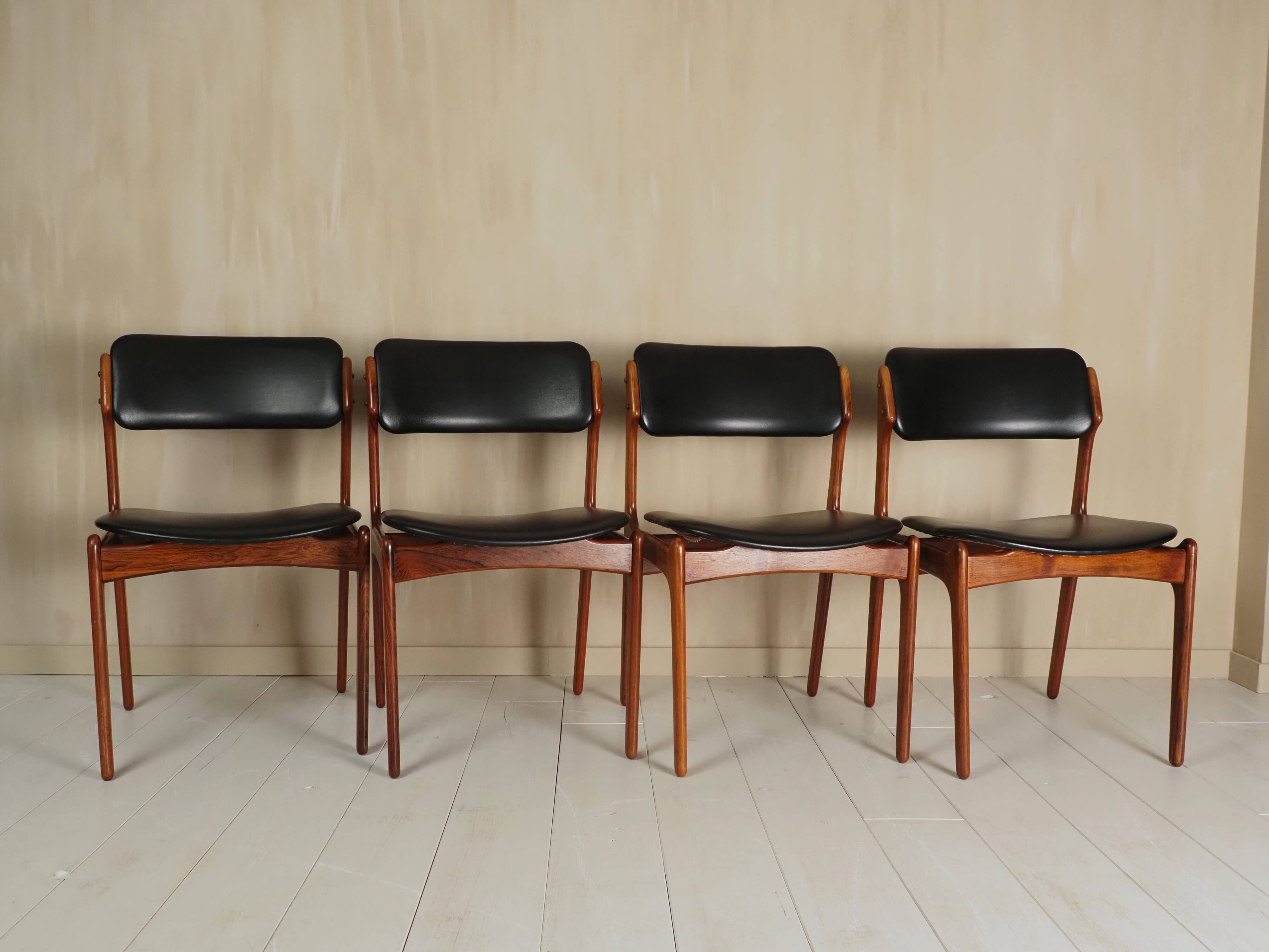 Model 49 dining chairs by Erik Buck for OD Møbler, 1960s
