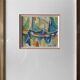 Watercolor Painting MOURIER Marguerite (1910-1987) "the sailboats" + frame