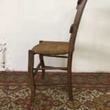 Old wood and straw chair