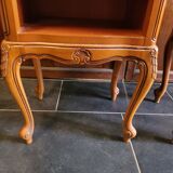 Pair of Louis XV style oak bedside table