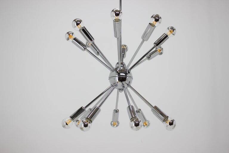 Chrome Pendant of the Space Age, Mid-Century, Sputnik, 1980s