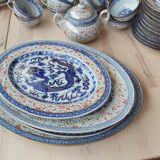 Vaisselle chinoise en porcelaine dite graine de riz  des années 50