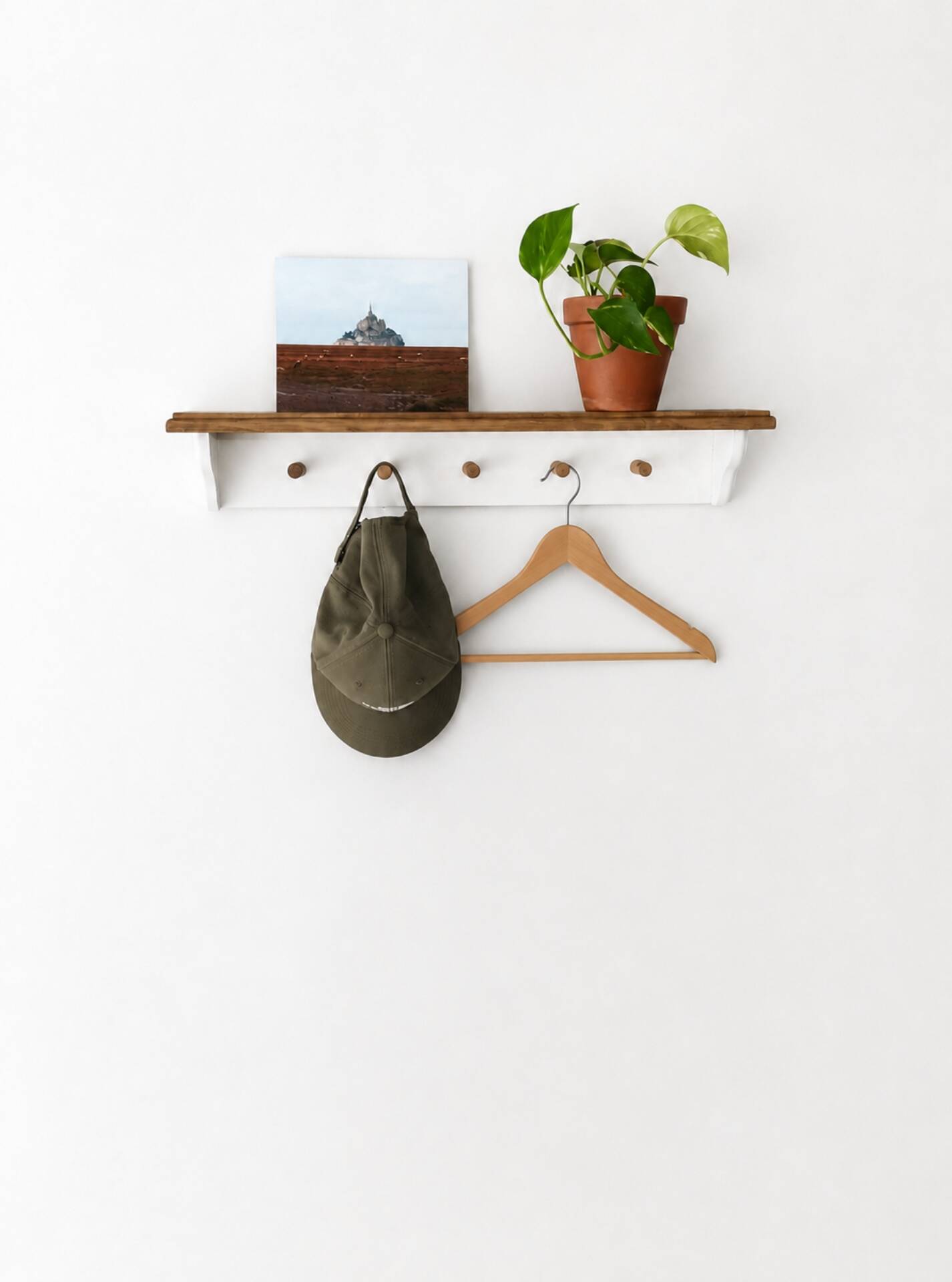 Handmade wall coat rack