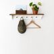 Handmade wall coat rack