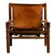 Hungarian calf leather lounge chair