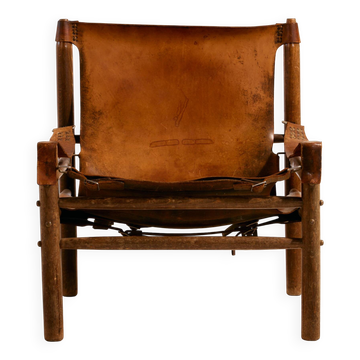 Fauteuil lounge en cuir de veau hongrois