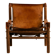 Hungarian calf leather lounge chair