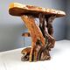 Travail Populaire Burl Root Wood Console, Italy, 1960s