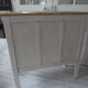 Pearl gray patina vintage oak top buffet