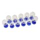 Set of Arcoroc Wine Glasses Cobalt Blue Base France 1980s