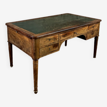 Flat mahogany desk Louis Philippe XIX century