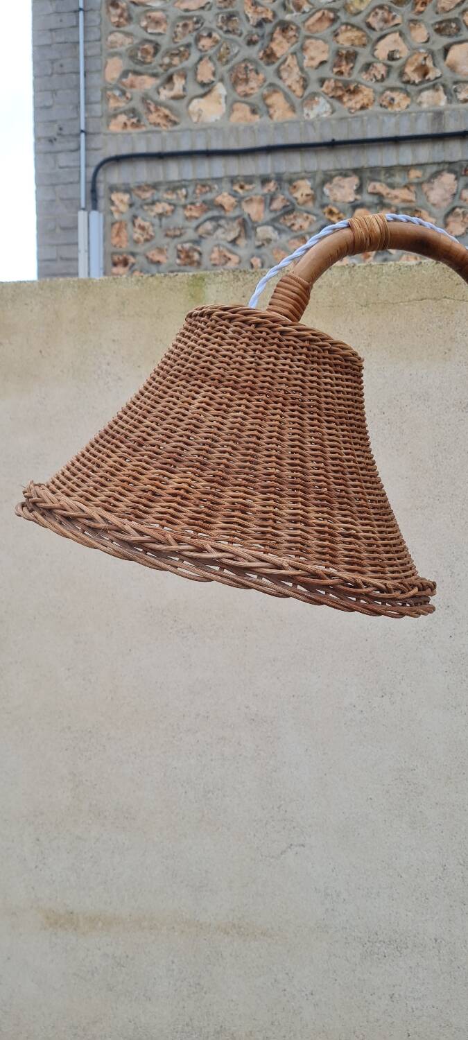 Vintage rattan floor lamp