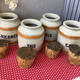 Stoneware pots LML Limoges shabby chic