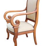 Ancien fauteuil de bureau à crosse