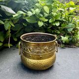 Brass Art Nouveau cache pot