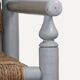 Vintage bench in braided rope and painted wood, 1950s-60s.