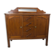 Art Deco mahogany sideboard – 4 drawers, 2 doors, beveled mirror, 1930s