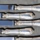 12 table knives in silver metal decor rocaille louis xv