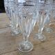 6 flutes in thick chiseled glass