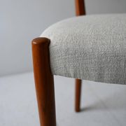 Pair of 1960s Scandinavian Teak Chairs with Curved Back