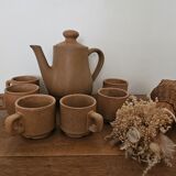 Coffee maker and its 6 stoneware cups