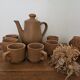 Coffee maker and its 6 stoneware cups