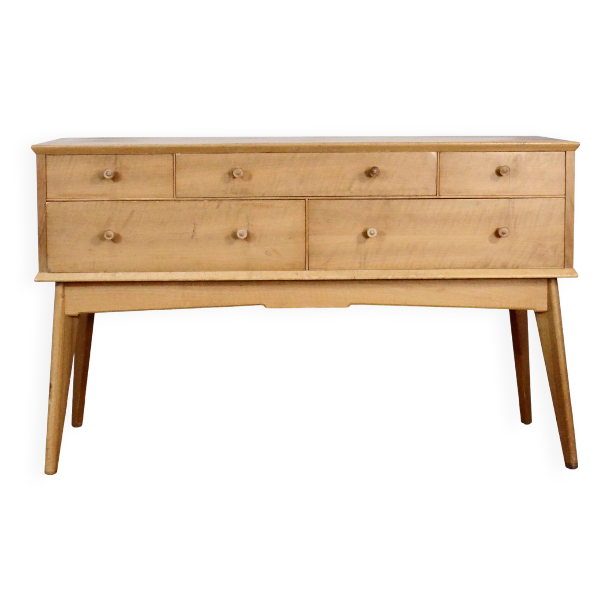 Midcentury Alfred Cox Sideboard Dresser In Walnut Modern Danish Style Vinta